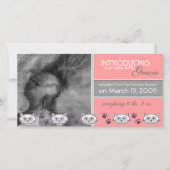 Nouveau Faire-part d'adoption des animaux (Devant)