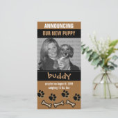 Nouveau Faire-part d'adoption des animaux (Debout devant)