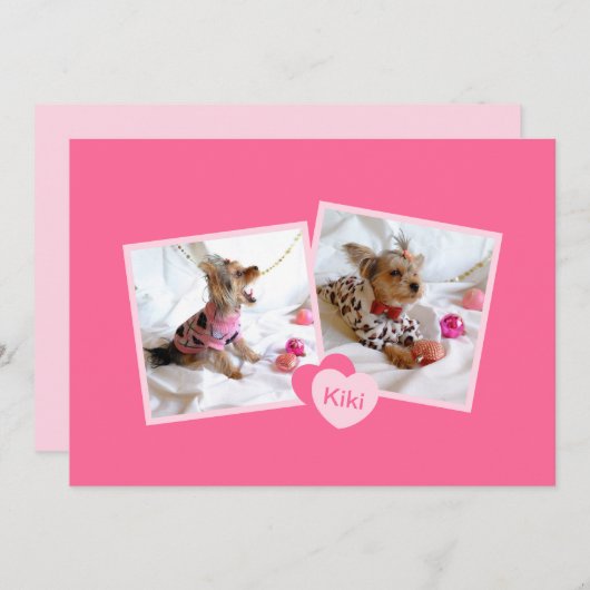 Nouveau Faire-part d'adoption pour animaux de comp (Devant / Derrière)