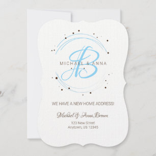 Nouveau Faire-part d'adresse monogramme