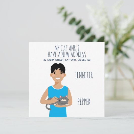 Nouveau Faire-part d'adresse personnalisé (Debout devant)