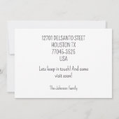 Nouveau Faire-part d'adresse | Vert Plantes succul (Dos)