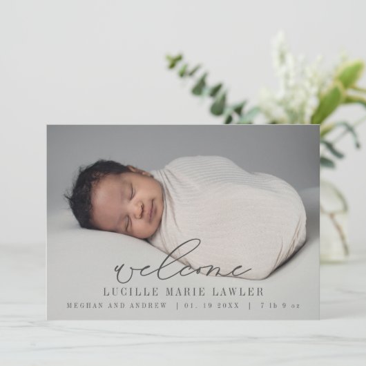 Nouveau Faire-part de bébé (Debout devant)