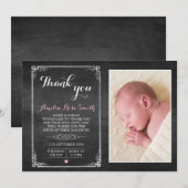 Nouveau faire-part de bébé/carte de remerciements (Devant / Derrière)