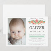 Nouveau faire-part de bébé/carte de remerciements (Devant / Derrière)