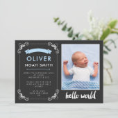 Nouveau faire-part de bébé/carte de remerciements (Debout devant)