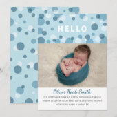 Nouveau faire-part de bébé/carte de remerciements (Devant / Derrière)