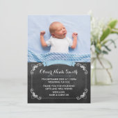 Nouveau faire-part de bébé/carte de remerciements (Debout devant)