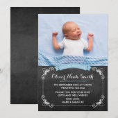 Nouveau faire-part de bébé/carte de remerciements (Devant / Derrière)