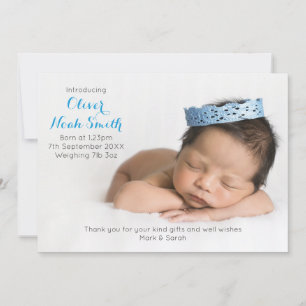 Nouveau faire-part de bébé/carte de remerciements