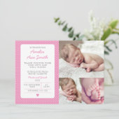 Nouveau faire-part de bébé/carte de remerciements (Debout devant)