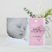 Nouveau faire-part de bébé/carte de remerciements (Debout devant)