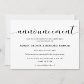 Nouveau faire-part de date de report mariage (Devant)