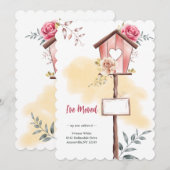 Nouveau Faire-part de déménagement de l'amour à la (Devant / Derrière)