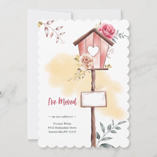 Nouveau Faire-part de déménagement de l'amour à la (Devant)