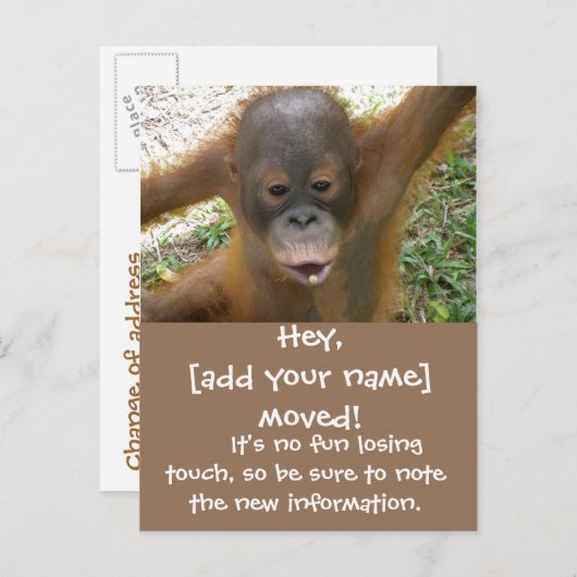 Nouveau Faire-part de déplacement d'adresse (Devant / Derrière)