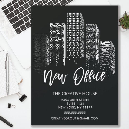 Nouveau Faire-part de déplacement de la ville de b