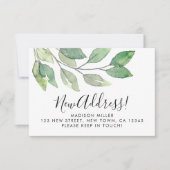 Nouveau Faire-part de déplacement de l'aquarelle d (Devant)