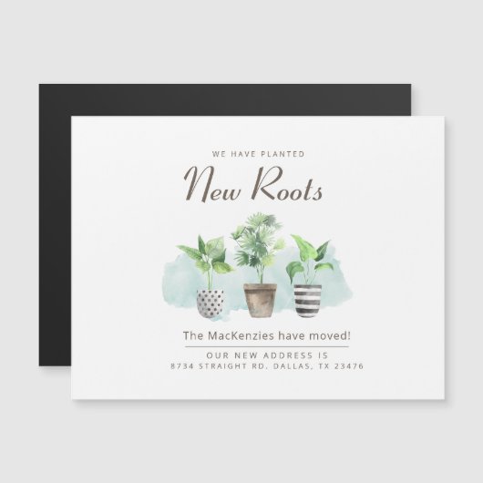 Nouveau Faire-part de déplacement de mise à jour d (Devant / Derrière)