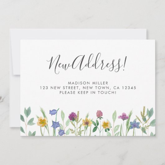 Nouveau Faire-part de déplacement des Fleurs sauva (Devant)