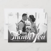 Nouveau Faire-part de mariage de Merci de script (Devant)