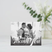 Nouveau Faire-part de mariage de Merci de script (Debout devant)