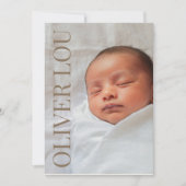 Nouveau Faire-part de naissance bébé avec photo (Devant)