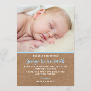 Nouveau faire-part de naissance de bébé/carte de