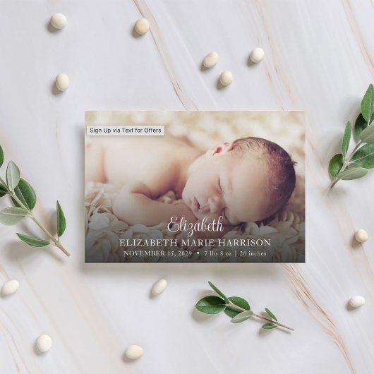 Nouveau Faire-part de naissance photo de script él
