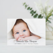 Nouveau Faire-part de naissance photo de script él (Debout devant)