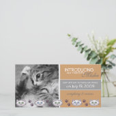 Nouveau Faire-part de naissance pour animaux (Debout devant)