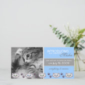 Nouveau Faire-part de naissance pour animaux (Debout devant)