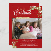 Nouveau Faire-part de Noël bébé nom personnalisé/p (Devant / Derrière)