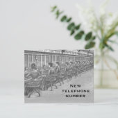 Nouveau Faire-part de numéro de téléphone (Debout devant)