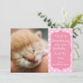 Nouveau Faire-part pour bébé rose (Debout devant)