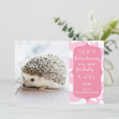 Nouveau Faire-part pour bébé rose (Debout devant)