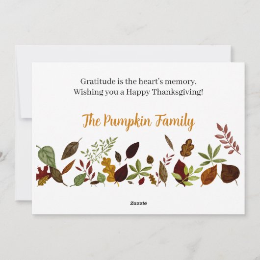 Nouveau Faire-part Thanksgiving (Dos)