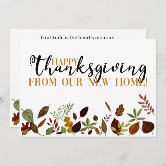 Nouveau Faire-part Thanksgiving (Devant / Derrière)