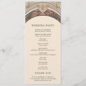  Nouveau Floral Antiek Art Deco bruiloft Programma (Achterkant)