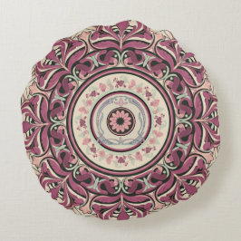 Nouveau Floral Mandala Rond Kussen