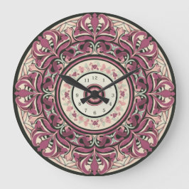 Nouveau Floral Mandala wandklok Grote Klok