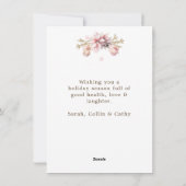 Nouveau foyer Festif Fête Fête Carte de Noël (Dos)