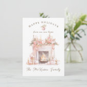 Nouveau foyer Festif Fête Fête Carte de Noël (Debout devant)