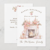 Nouveau foyer Festif Fête Fête Carte de Noël (Devant / Derrière)