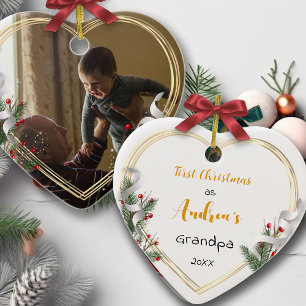 Nouveau grand-père et bébé Holly Pine Gold Frame P