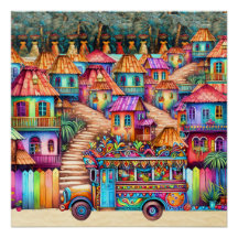 NOUVEAU HAITI unique, Aruba, Antigua Poster