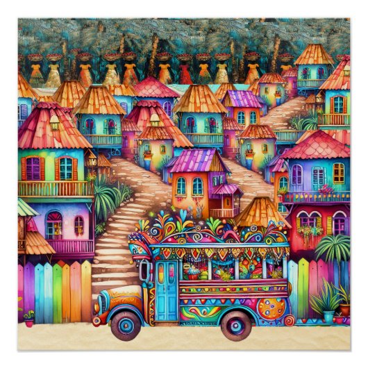 NOUVEAU HAITI unique, Aruba, Antigua Poster (Devant)