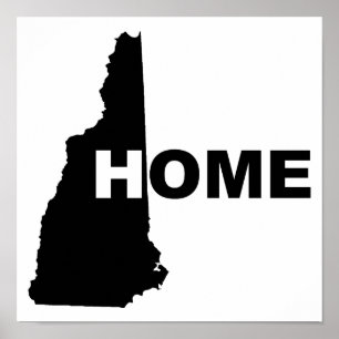 Nouveau Hampshire Maison Loin de l'État Affiche Pa