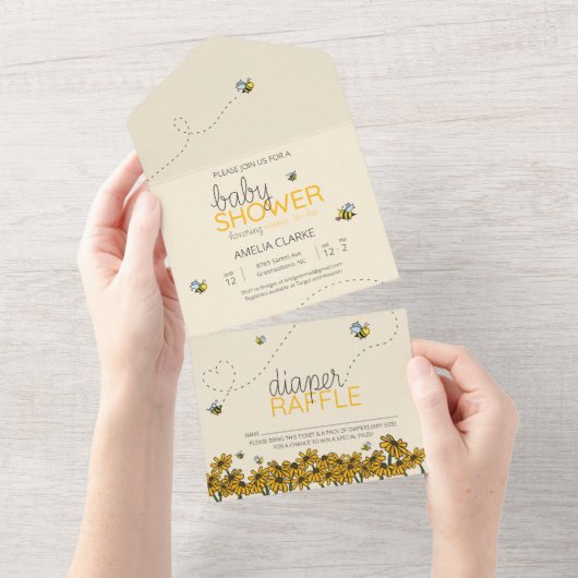 Nouveau Invitation de douche Mama-to-bee + Carte d (Déchirure)