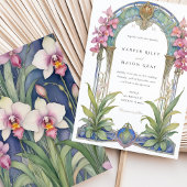 Nouveau jardin d'orchidées Invitation de mariage